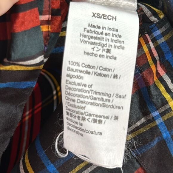 J.Crew Plaid Velvet Trim Blouse Preppy Holiday Classic Academia Chic Layering - Picture 11 of 15